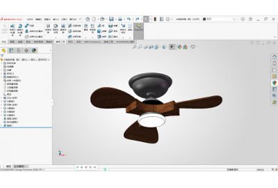 用SOLIDWORKS设计一台风扇，原来风扇建模可以这么简单